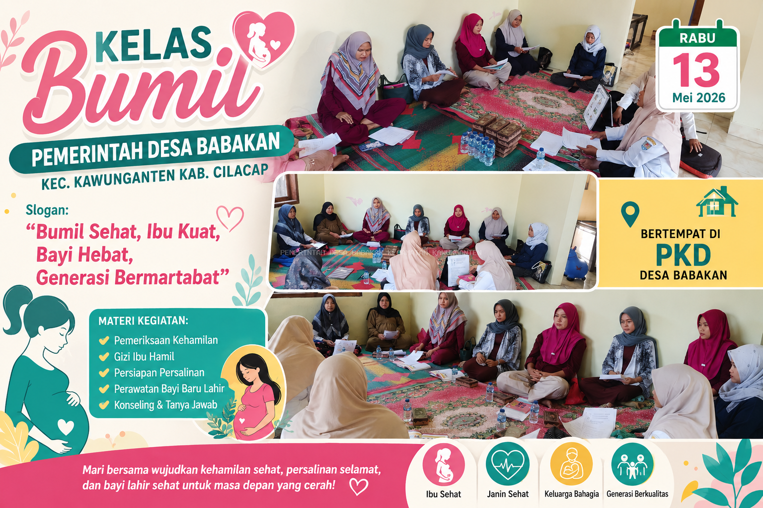 “Kelas Bumil: Ibu Sehat, Bayi Kuat, Keluarga Hebat”