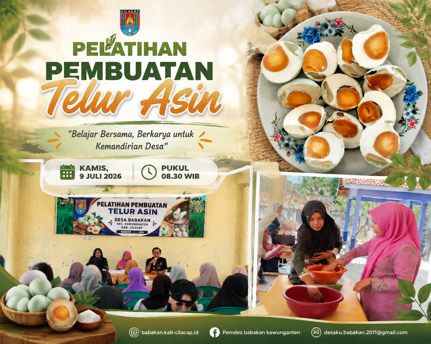 Pelatihan Pembuatan Telur Asin Dorong Kemandirian Ekonomi Perempuan Desa Babakan